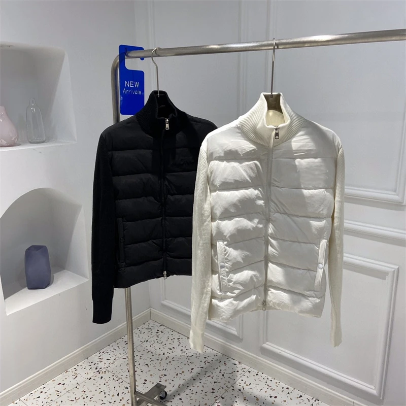 驚き価格 男性用の大きな襟付きニットウールジャケット ニットカーディガン パッチワーク 90 の白い色 カジュアルな秋冬ベスト 販売格安 Outclasscars Com