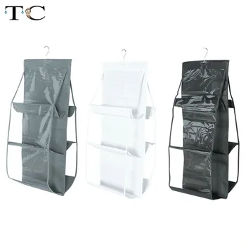 

Multipurpose Clothes HandBags Home Dust-proof Bag Hanging Bag Wall Hanging Type Storage Bag Tote Organize Dormitory Article