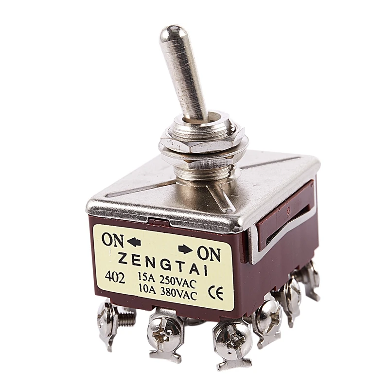 AC 15A/250V 10A/380V 12 Винтовые клеммы Вкл/вкл 4PDT тумблер