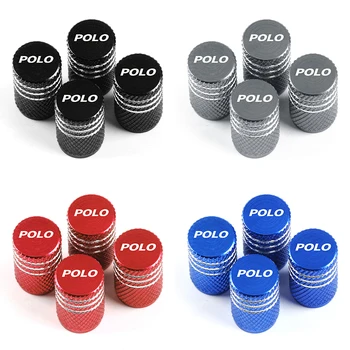 

4pcs Aluminum Car tire Valve Core Caps Wheel Valve Stem Cap Dust Cover for Volkswagen VW POLO Golf 7 6 MK7 MK2 Passat B8