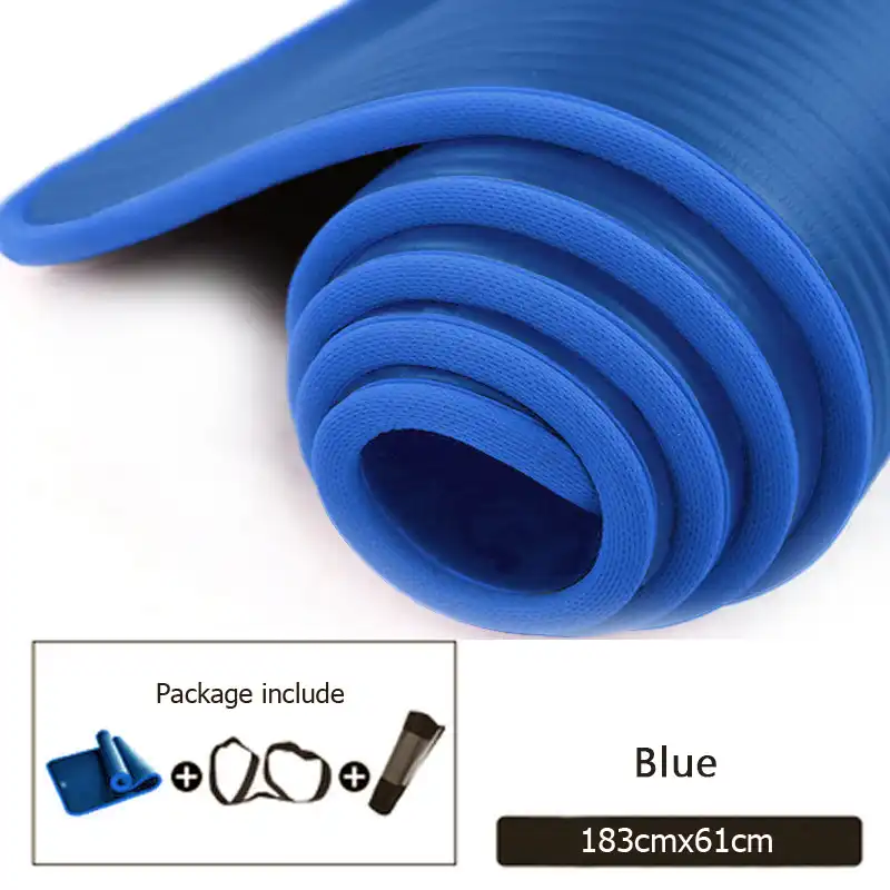 good health & fitness thick cushioned nbr yoga mat