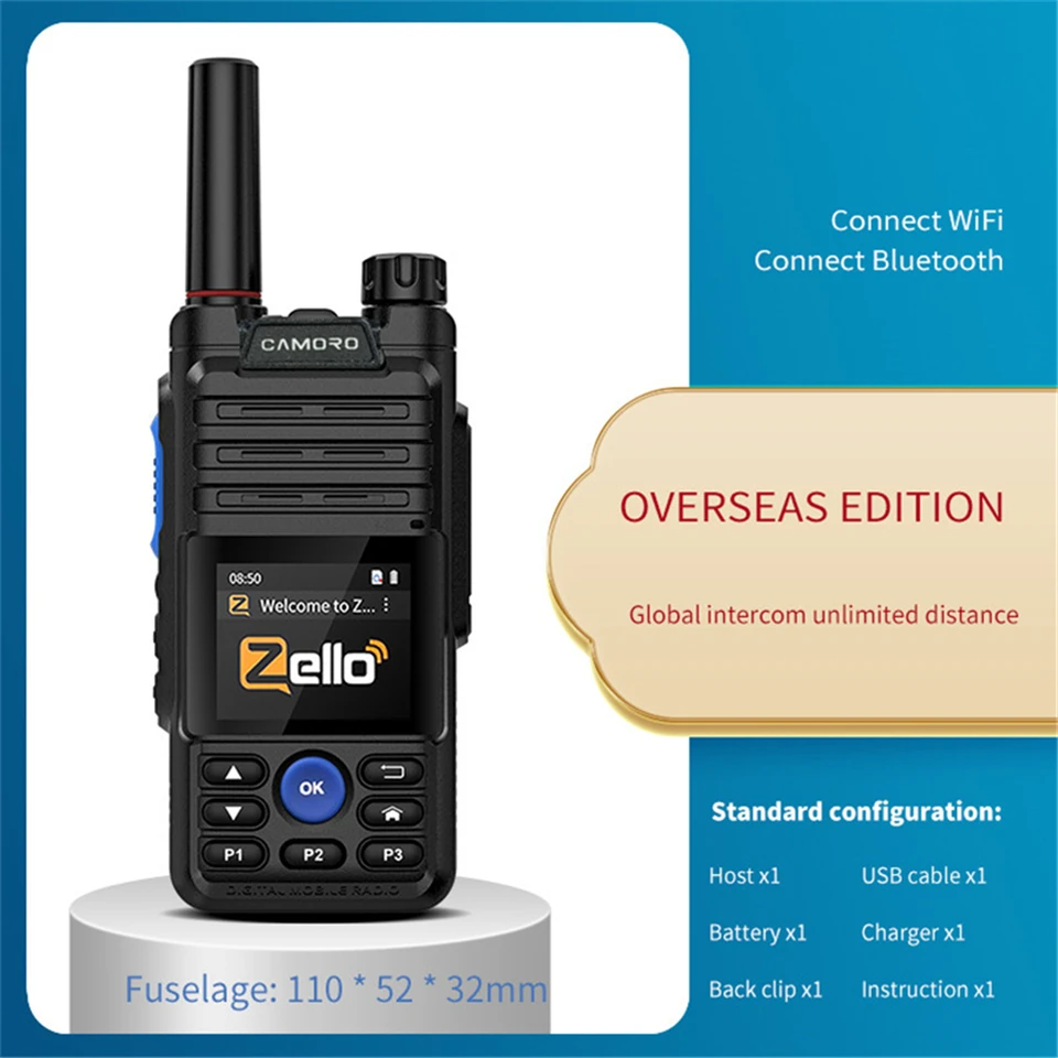 Zello poc-walkie-talkie 4G, radio de largo alcance, comunicador