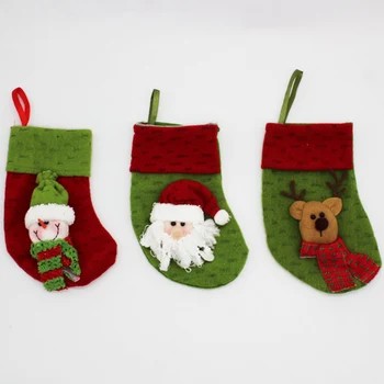 

Candy Child Gift Bag Christmas Socks Cartoon Decor Funny Socks Meias Socks Christmas Decoration Hanging Sock With Lanyard