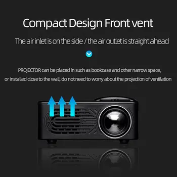 

HD Mini Projector 320x240 Pixels Supports 1080P HDMI USB Audio Portable Projector Home Media Video player WiFi Projector Video