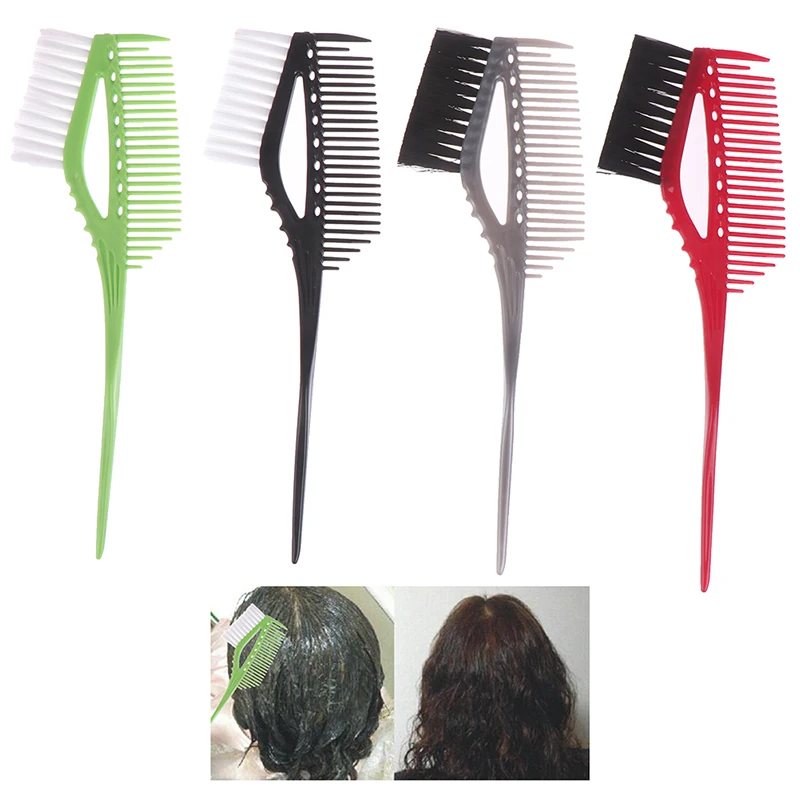 1pc Hair Dye Coloring Brushes Comb With Brush Barber Salon Tint Hairdressing Styling Double-sided Hair Color DIY Tools New