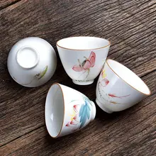 60 мл, традиционная китайская чайная чашка, керамический Современный фарфоровый чайный набор, аксессуары, чайные чашки, посуда для напитков для друга, подарок, украшения