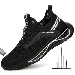 Chaussures de sécurité pour hommes, baskets de travail légères, respirantes et indestructibles, avec embout en acier, Protection, bottes de travail 