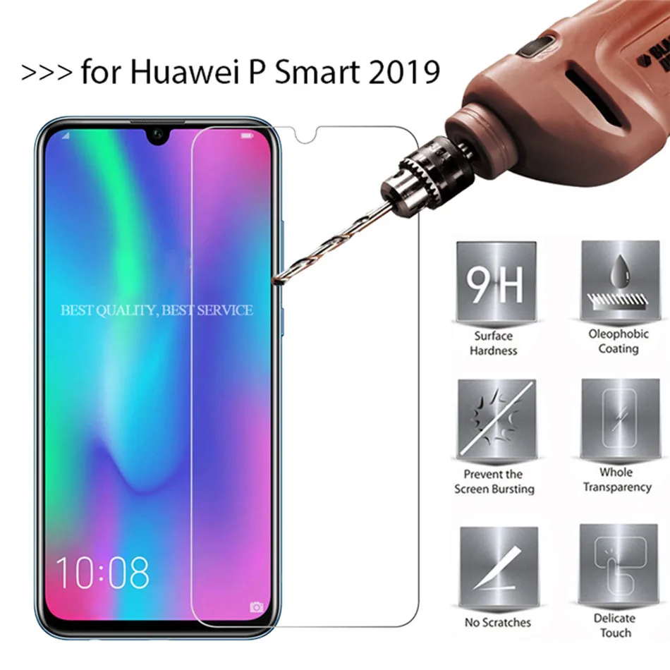 2 шт протектор экрана из закаленного стекла для huawei Y6 Y5 Y9 P Smart Экран защитная плёнка защитное стекло на Honor 20 вид 20 7A 8X10 9 lite стекло