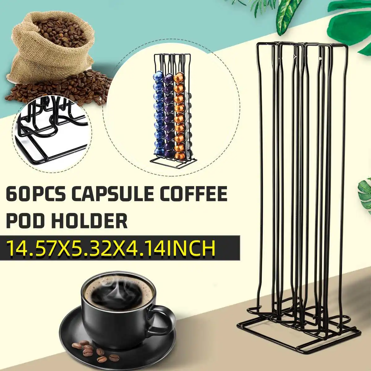 Купить Практичная подставка для кофейных капсул для 60 капсул Nespresso .