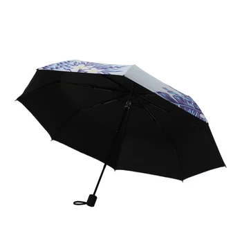 

Elegant Umbrella Flamingo Five Folding Fiber Baby UV Umbrella Small Corporate Gifts Sun Shade Vis Paraplu Rainbow Silk W