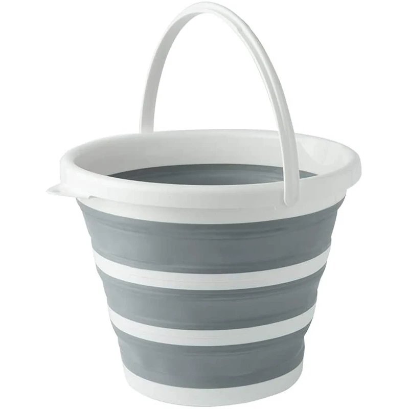 Collapsible Mop Bucket with Handle Portable Fishing Water Pail Car Wash Bowls for Camping | Дом и сад