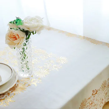 

Tablecloth Nordic Pvc Hollow Bronzing No-wash Anti-scalding Coffeetable Home Oil-proof Living Room Waterproof Printed Tablecloth