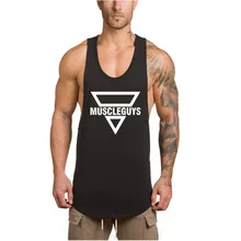 Мужской Эластичный обтягивающий фитнес-спортивный Летний жилет без рукавов Повседневная здоровая красота фитнес-рубашка с v-образным вырезом Баскетбольная одежда