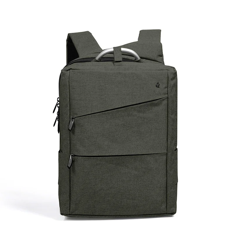 CAI джентльменский рюкзак 14' для ноутбука, водонепроницаемая школьная сумка, рюкзак, Повседневная дорожная сумка для книг, рюкзак, Наплечная Сумка, мужская сумка для книг - Цвет: Армейский зеленый