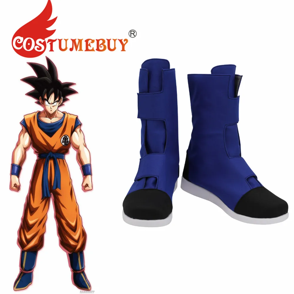 CostumeBuy/Обувь для костюмированной вечеринки «Драконий жемчуг», «Сон Гоку»; ботинки Kakarotto; синие ботинки; L920