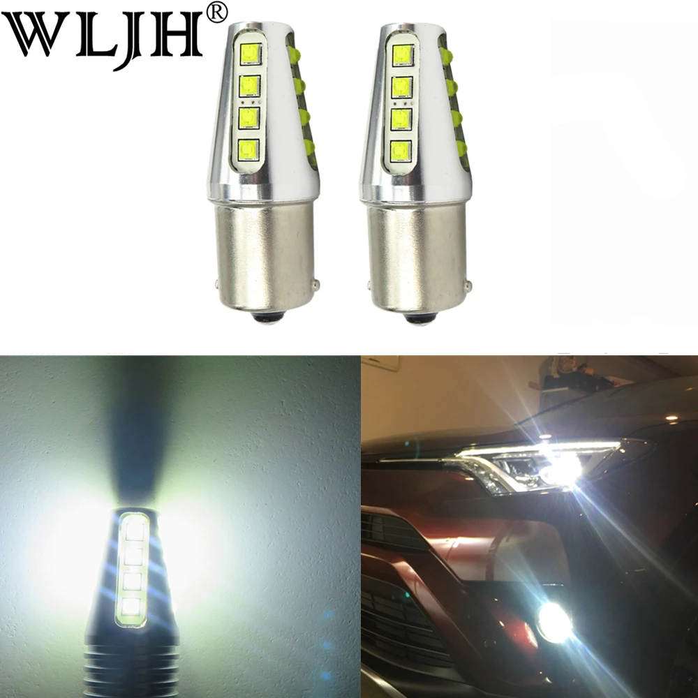 Wljh 2x 1156 Led Ba15s P21w 7506 Reverse Light Front Rear Turn Signal