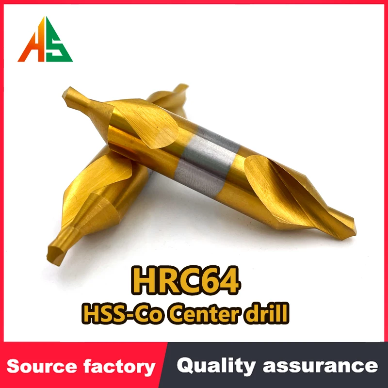 Drill Bit Set Drill Bits Drill Bit Countersink Drill Bit Countersink Drill Drill Cutter Stainless steel Center Drill M35 HSS-Co Cobalt Plated Titanium Coated Spiral Groove Centering Drill Metalworking Hole
