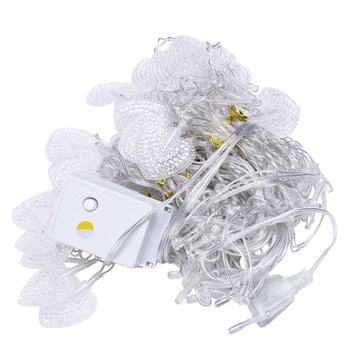 

New-2×1.5M LED Love Shape Icicle String Lights Christmas Fairy Lights Garland Outdoor Home for Wedding/Curtain/Garden Decoration