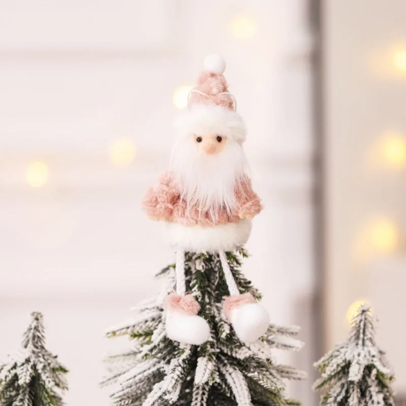 Милый ангел кукла девочка кулон Рождественская елка украшения для дома деревянные елочные украшения Рождественский подарок для детей - Цвет: Santa Claus
