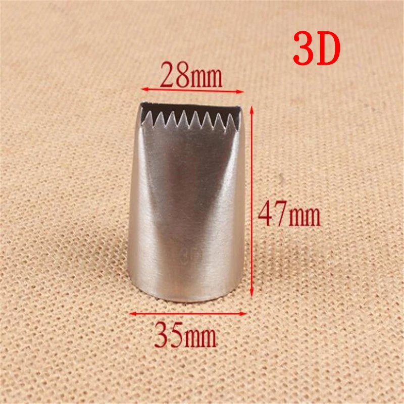 1pc/4pcs #3D#47#895#200 Cake Decorating Tips Set Pastry Icing Piping Nozzles Stainless Steel Single Row Flower Basket Nozzle