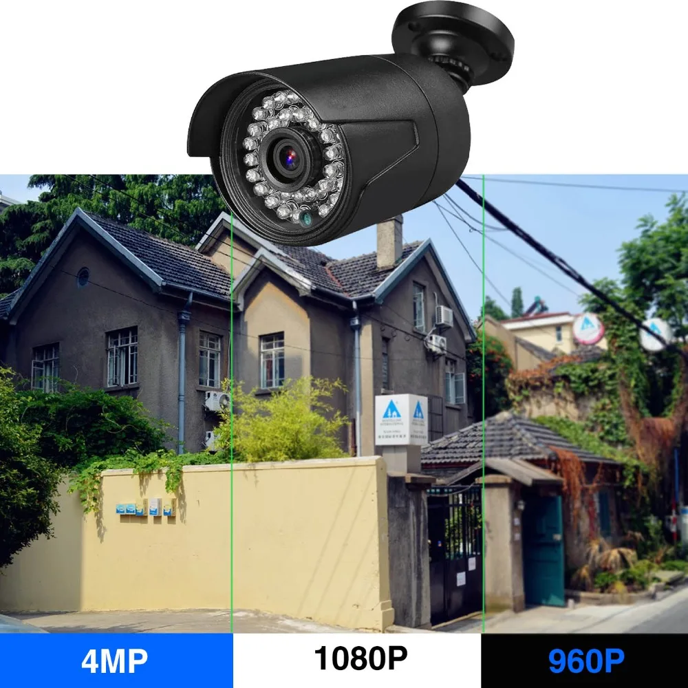 4CH 4MP AHD DVR комплект камер видеонаблюдения 4 шт. 4.0mp камера безопасности IP66 наружная система видеонаблюдения приложение для просмотра 2560x1440