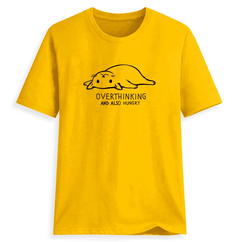 

2019 Hillbilly New funny cartoon harajuku T-shirts female Lay's cat Printed T Shirts for Short Sleeve Lazy Fashion tops