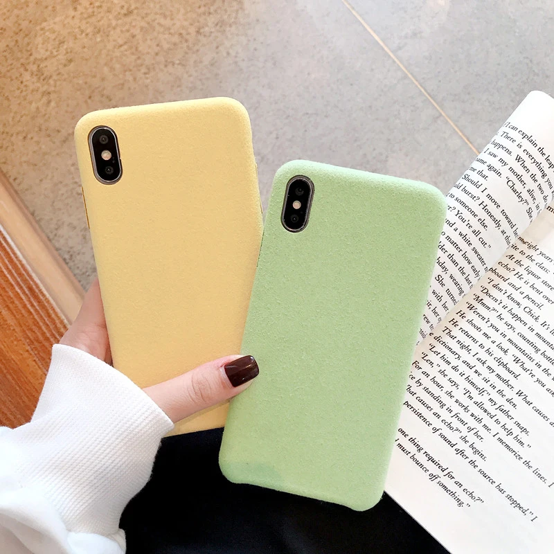 Чехол для iphone 11, простая замшевая ткань, чехол для телефона iphone 11 11Pro Max XR XS, мягкий силиконовый чехол для iphone 7 8 6 6s Plus funda