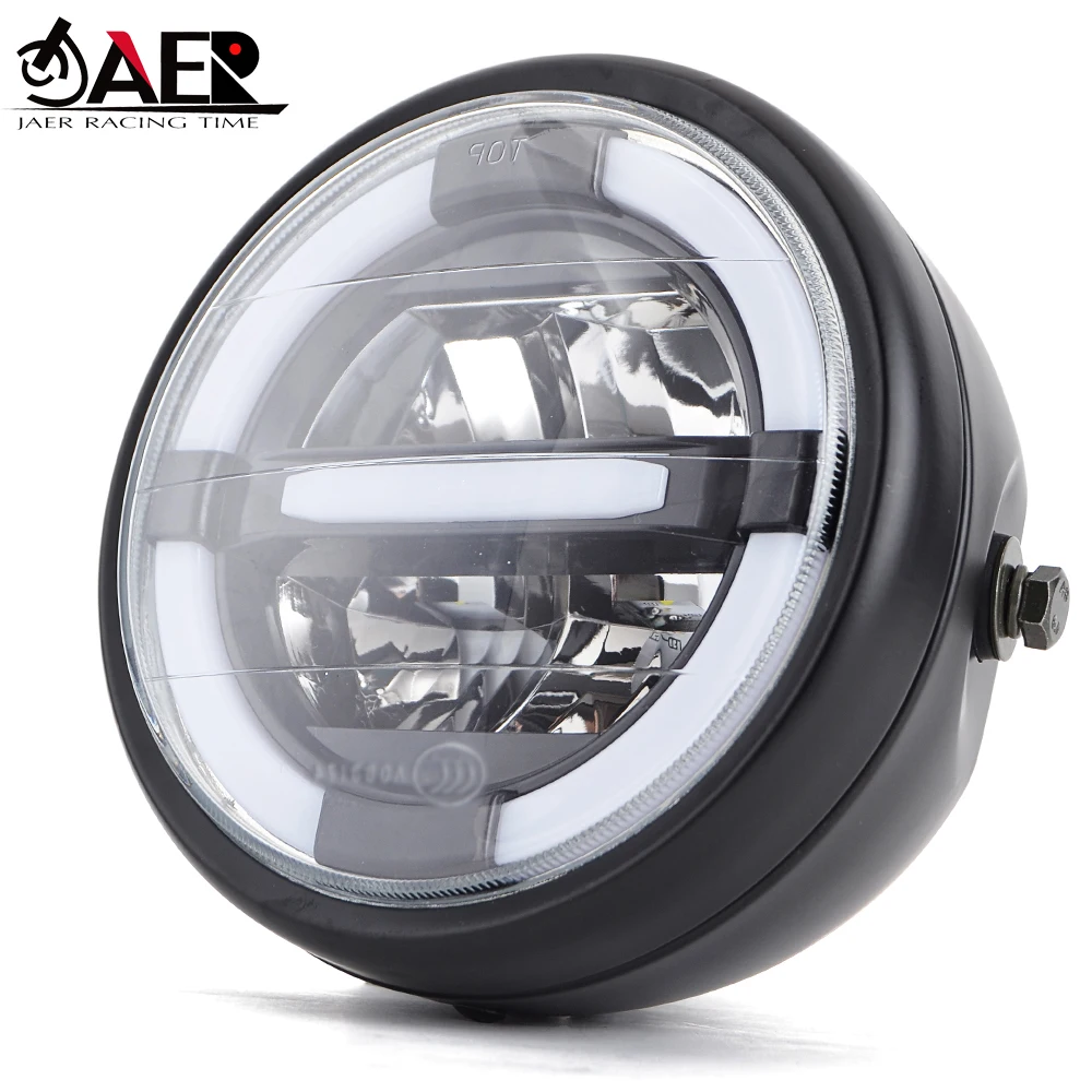 7 Motorcycle LED Headlight High Low Beam DRL Daytime