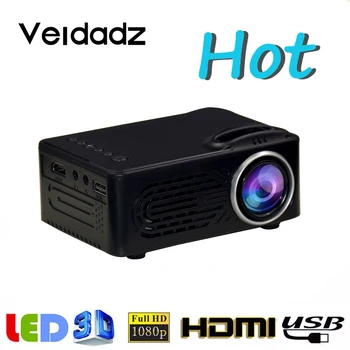 

VEIDADZ 814 mini projector supports 1080P HD playback portable LED projector with USB built-in speaker home media player