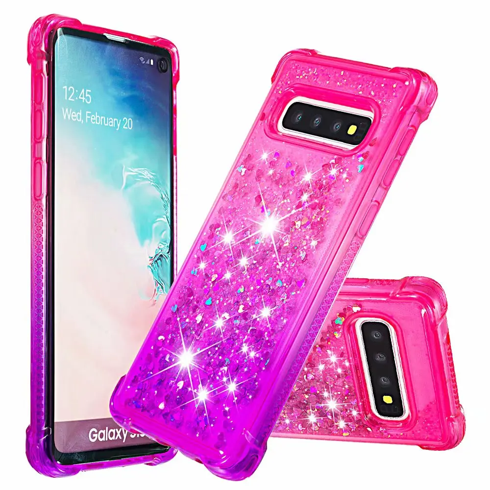 Противоударный чехол для samsung Galaxy S9 S8 S10 плюс Note9 S10lite Note8 на 360 ° с подставкой-держателем в виде кольца Galaxy Note 10 чехол - Цвет: simple purple pink