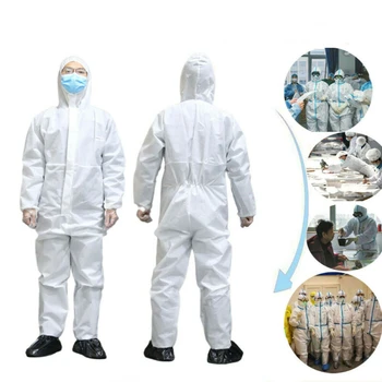 

Reusable Working Coveralls Waterproof Hooded Raincoat Overalls Anti-Oily Dust-Proof Paint Spray Clothing Protective Work Clothes