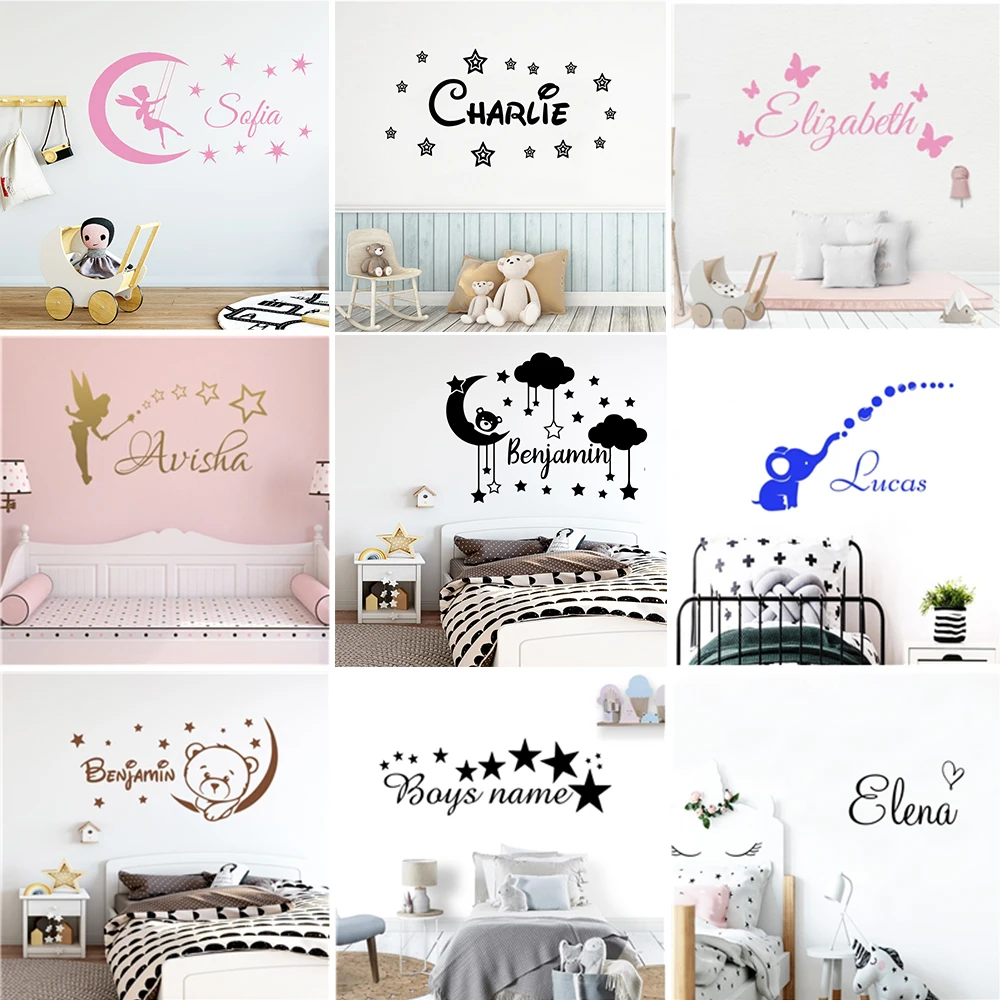 Cute Personalized Custom Name Wall Sticker Decals Murals Poster For