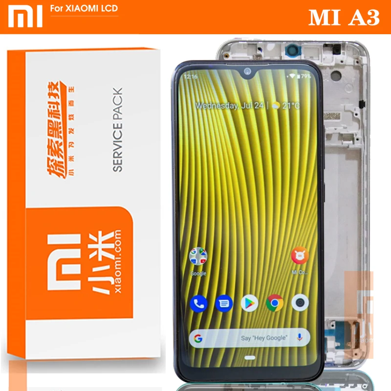 ЖК дисплей Super Amoled 6 088 дюйма с рамкой для XiaoMi Mi A3 CC9e сенсорным экраном и дигитайзером в сборе запасные части
