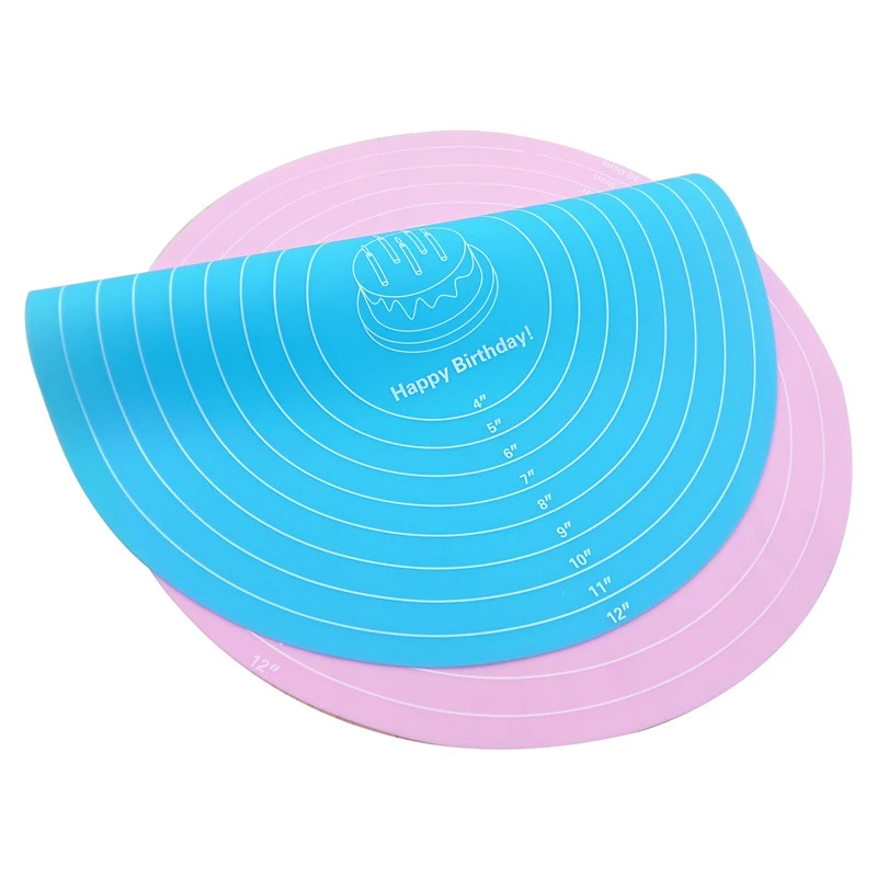 Hot Selling Multi-function Kitchen Silicone Pad Round Tablecloth Noodle Cake Mat Pad Tablecloth Baking Tool Kitchen Accessories