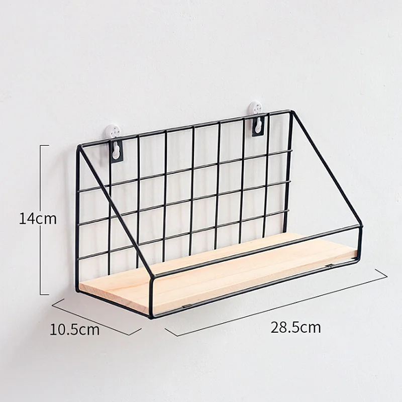 Деревянная железная настенная полка, настенный стеллаж для хранения, органайзер для кухни, спальни, домашний декор, детская комната, сделай сам, Настенный декор, держатель