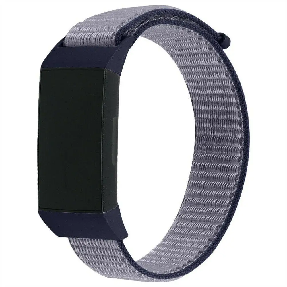 Для Fitbit Charge 3 тканый нейлоновый ремешок для наручных часов - Цвет ремешка: blue