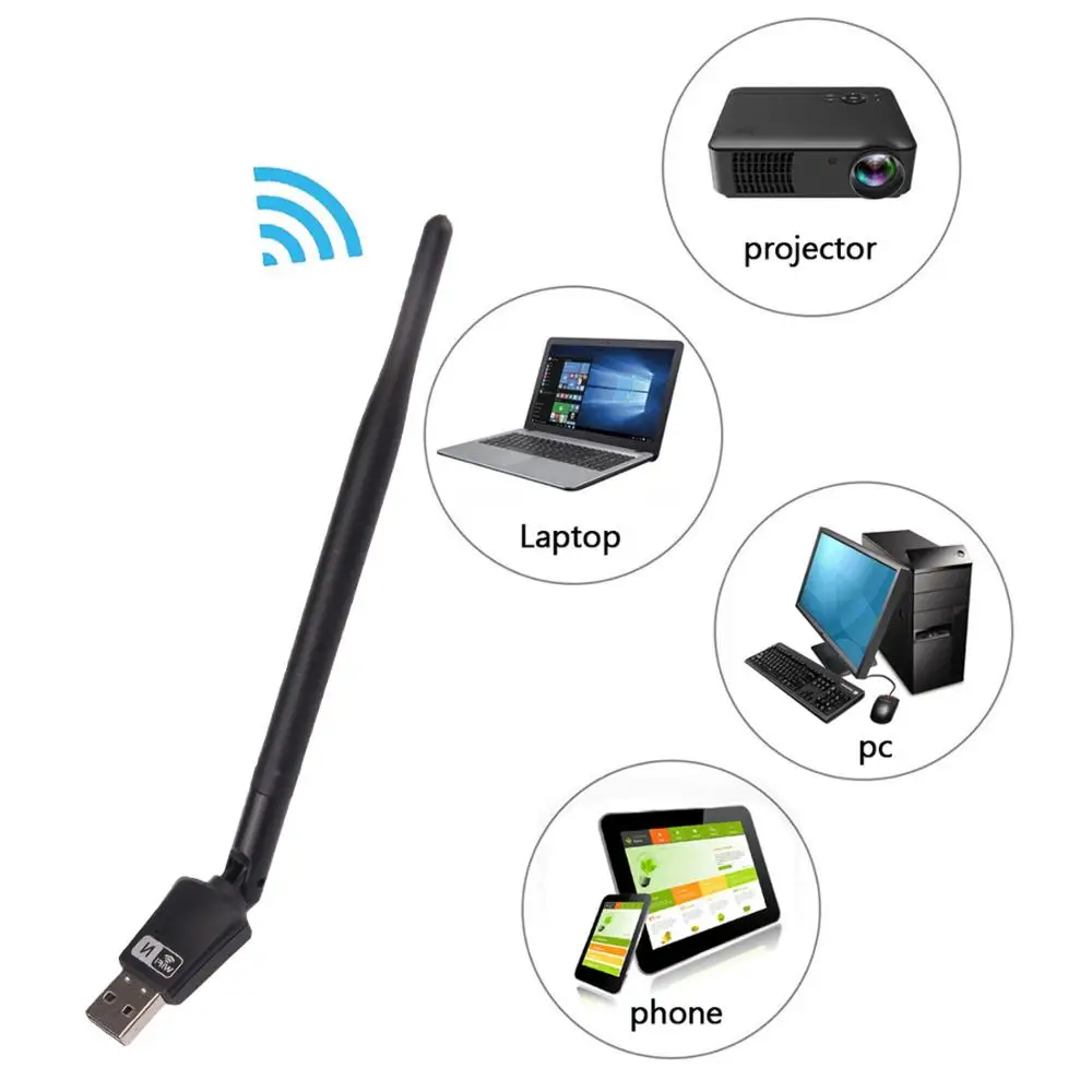 Беспроводной USB Wi fi адаптер VONETS 150 Мбит/с с антенной 5 дБ|usb wifi receiver|usb wifiwifi receiver |