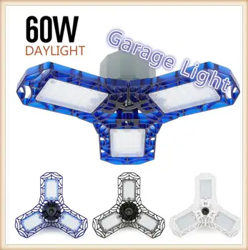 

Upgrade 3-leaf Deformation Folding Lamp Taller Ceiling Light High Bay Lamp Bright Shop Garage Light Industrial Lamp Eu Warehouse