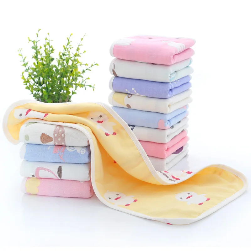 

Pure Cotton Six-layer Gauze CHILD'S Towel 25X50cm6-Layer Gauze Towel Children Small Tower Nursery Baby Face Wash