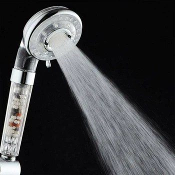 

Dual Filtering Shower Head Bathroom Showering Accessories High Pressure Auto Color Changing Shower Head