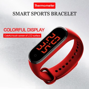 

Durable LED Display Body Temperature Smart Wrist Practical Multi-functional Classic Bracelet Wristband 90 Days Standby Time