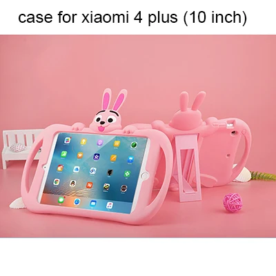 Силиконовая форма для Xiaomi Mi Pad 4 чехол ПЛЮС 10,1 милые мягкие защитные Детские Funda для Xiaomi Mi Pad 4 Tablet чехол 8 дюймов - Цвет: pink for mi 4  plus