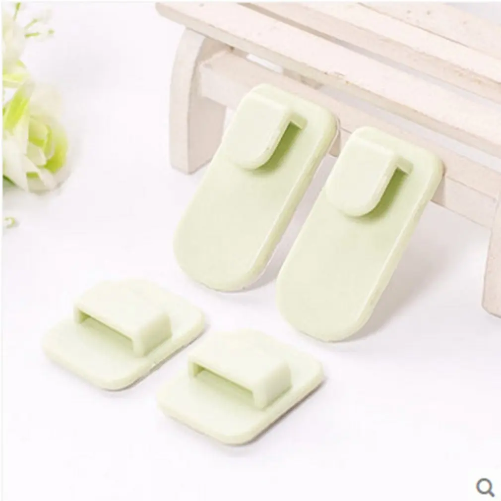 

ABS TV Remote Control Holder Hook Air Conditioner Holder Wall Mount Storage Sticky Hook with Self Adhesive and Hanging Buckle