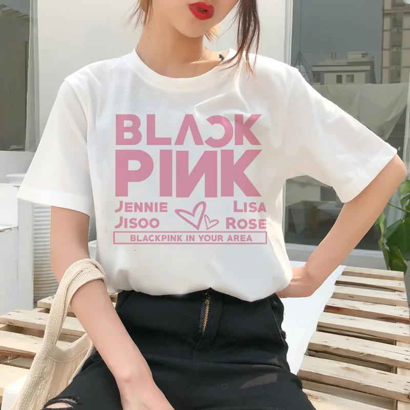 Blackpink Kill This Love Футболка Harajuku LISA JISOO JENNIE ROSE 90s мультяшная футболка женская модная футболка женская футболка Ullzang - Цвет: 9210