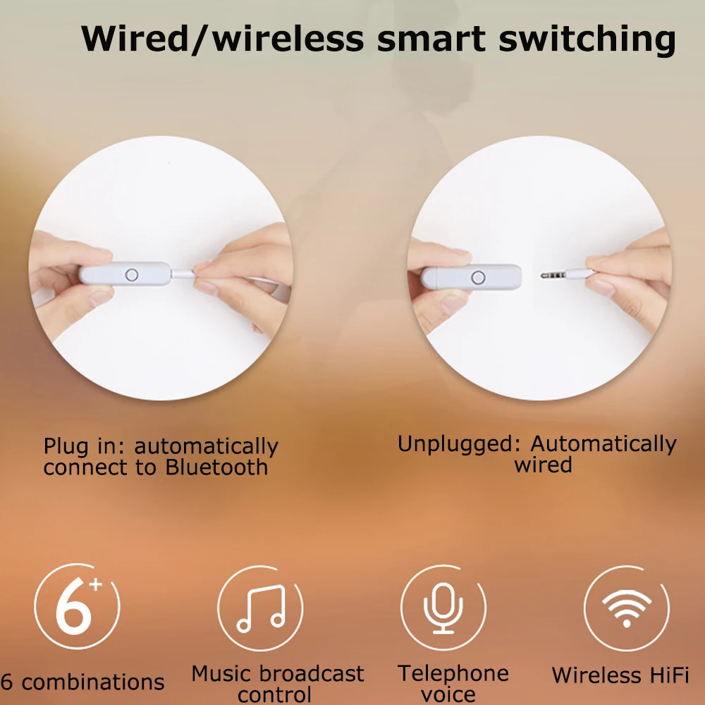 JINSERTA Bluetooth 5,0 аудио приемник беспроводной адаптер 3,5 мм Aux адаптер музыкальный автомобильный комплект для динамика наушников