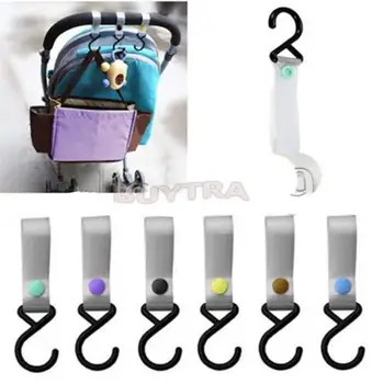 

1 PC Bag Hanger Baby Stroller Pram Household Random Color Plastic Storage Hooks Baby Pushchair Car Strap Hook