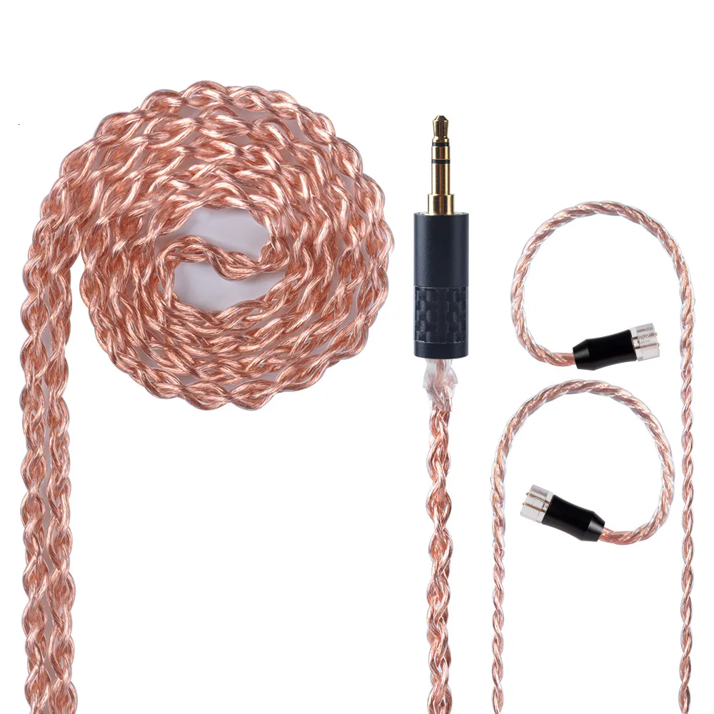OFHC 24 AWG 6N высокой чистоты Медь кабель 2,5/3,5/4,4 мм балансный кабель с MMCX/2PIN/QDC для BL-03 BLON ZS10 PRO ZSX C12 BA5