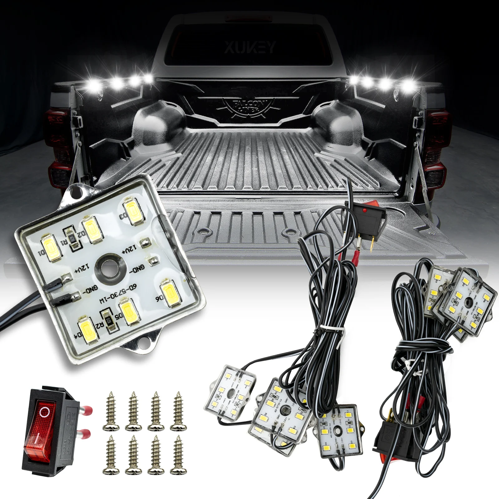 Удлинительный кабель с 48 светодиодами для грузовиков внедорожников домов на