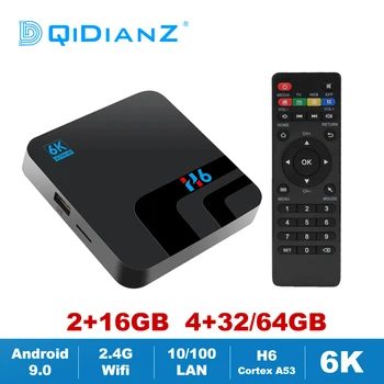 

H6 Android 9.0 TV Box Smart Allwinner H6 Quad Core 6K HD Smart TV Receiver Wifi Google Netflix Media Player Set Top Box 4G 32G