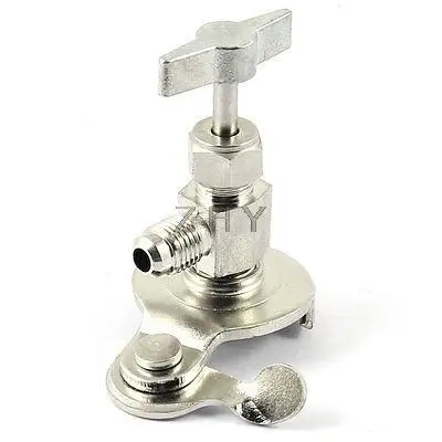 

Silver Tone Metal R134a R12 Air Conditioner Refrigerant Can Tap Valve